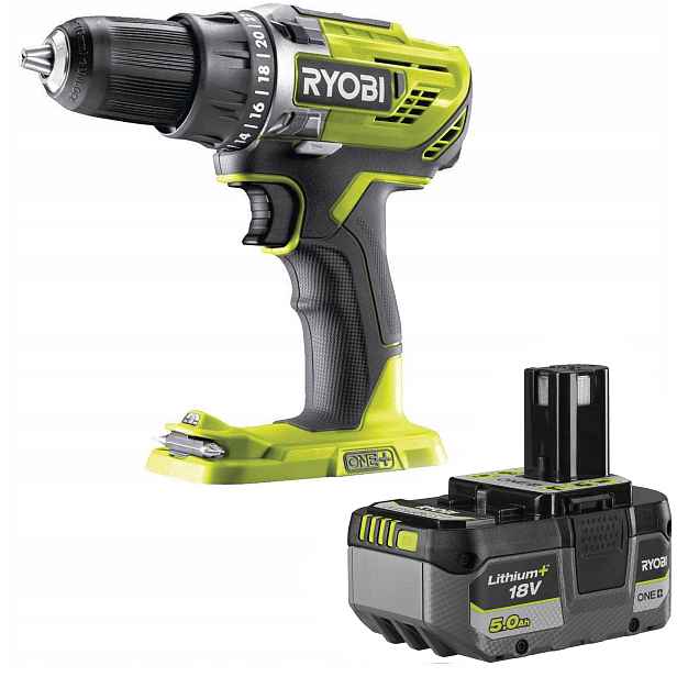 Aku Vrtačka One+ 2 Rychlostní Stupně 18V R18DD3-0 Ryobi 5Ah