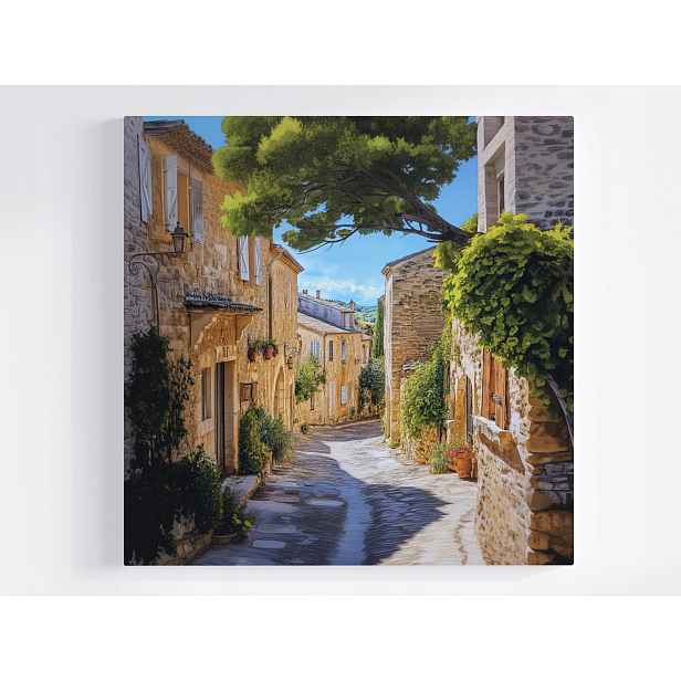 Obraz Na Plátně Canvas Provence Ulička Kamínky Francie Léto 80 x 80