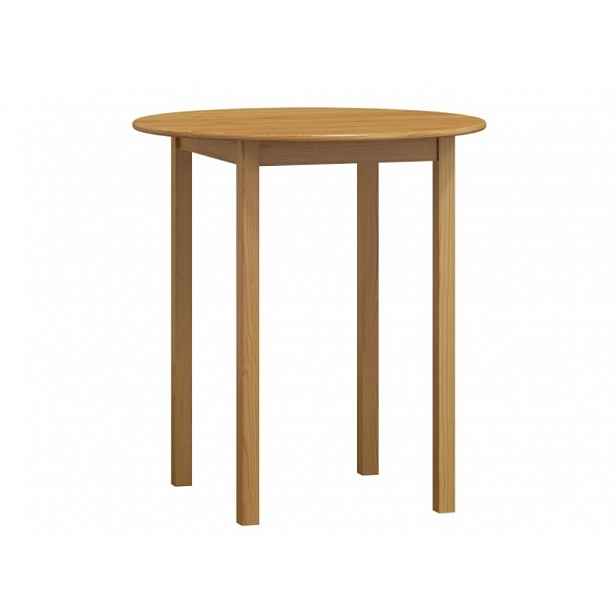 Stůl DASHEN 3, průměr 80 cm, masiv borovice, moření olše