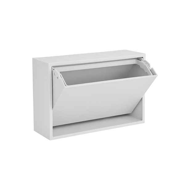 Bílý nástěnný odpadkový koš z recyklovaného plastu Mini Box – ReCollector
