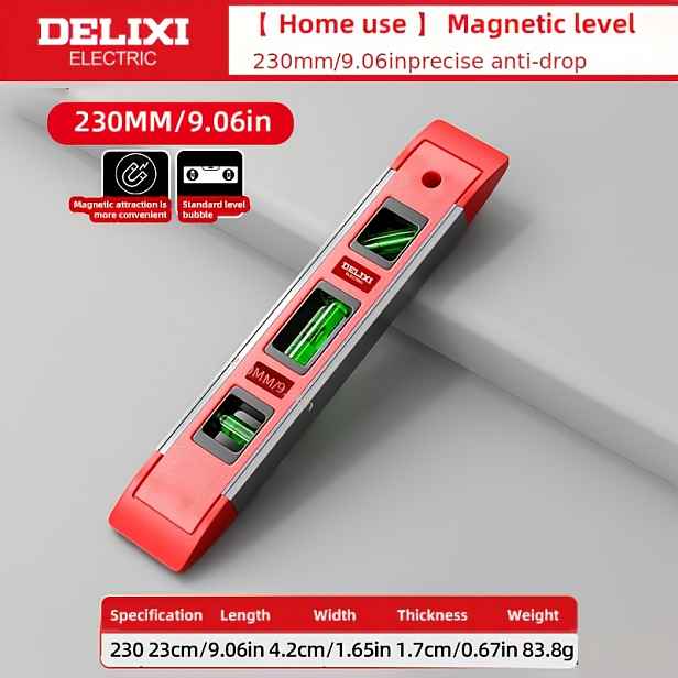 TEMU ELECTRIC 230/300mm Vysoce přesná vodováha, Magnetická libela s úrovní Nivellace Přenosný nivelizační pravítko Rovnoplošné sklonové měřící