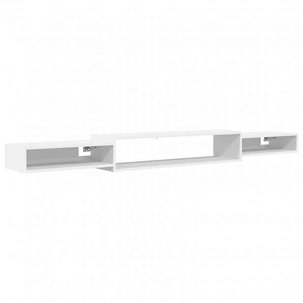 vidaXL Nástěnná TV skříň Nástěnná montáž Bílá 220 x 28 x 21 cm