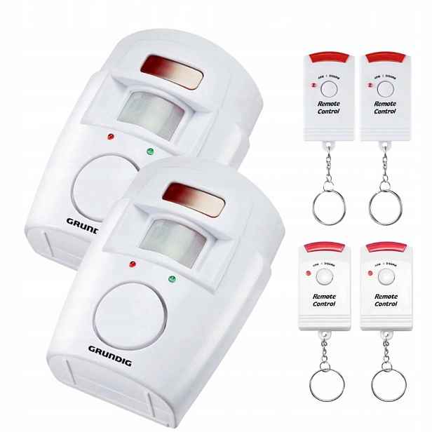 2X Bezdrátový Alarm S Senzorem Pohybu Sirény Pro Garážový Dům Ovladače Baterie
