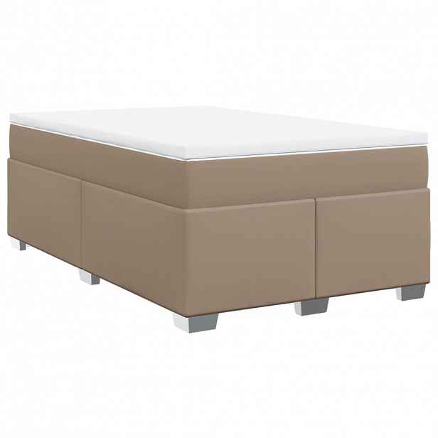 vidaXL Box spring postel s matrací cappuccino 120x190 cm umělá kůže