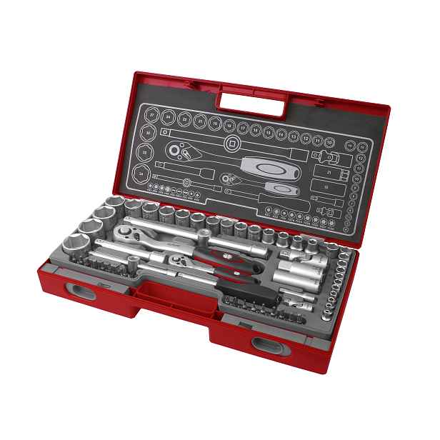 Hlavice nástrčné Fortum 1/4˝, 1/2˝ 60 ks