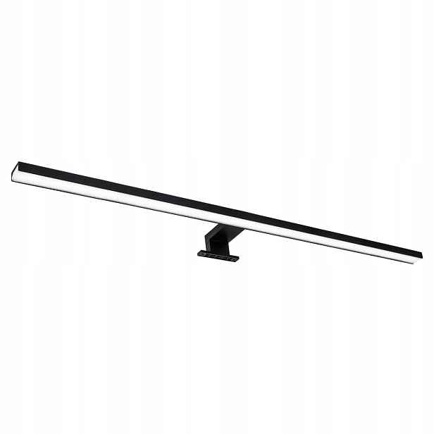 Led koupelnové nástěnné svítidlo nad zrcadlo černé, lineární, 90 cm, 4000K, Polux