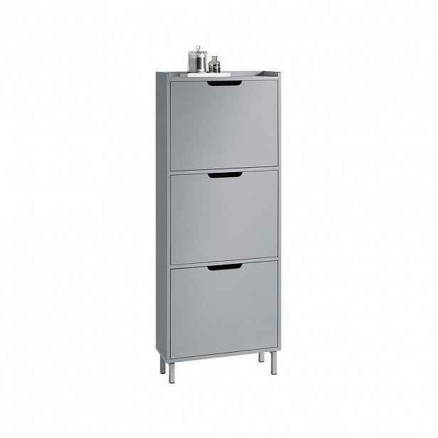 SoBuy BOTNÍK se třemi dveřmi 50x19x129cm Minimalistický