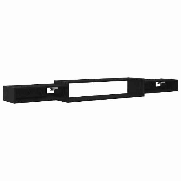 vidaXL Nástěnná TV skříň Nástěnná montáž Černý dub 220 x 28 x 21 cm