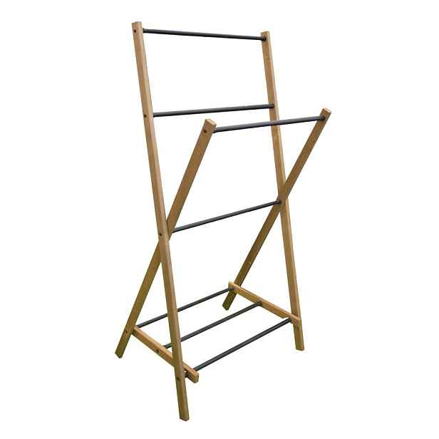 Aqualine WING skládací stojan na ručníky 58x103x35cm, jasan