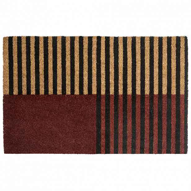 Beliani ROHOŽKA Hnědá/Béžová 50/80 cm Kokosová vlákna Tuksuk