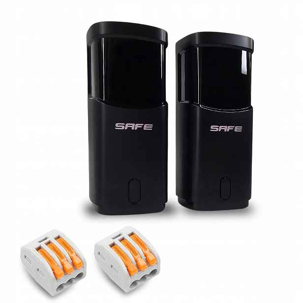 Bezdrátové fotobuňky pro brány, infračervené bariéry Safe, 2 rychlospojky