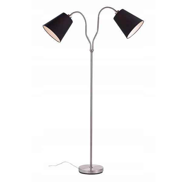 Elegantní 2-bodová stojací lampa s černými stínítky Markslojd