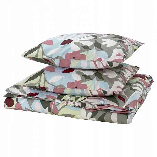 Ikea Korskovall sada povlečení 200x200, 50x60, vzor květiny