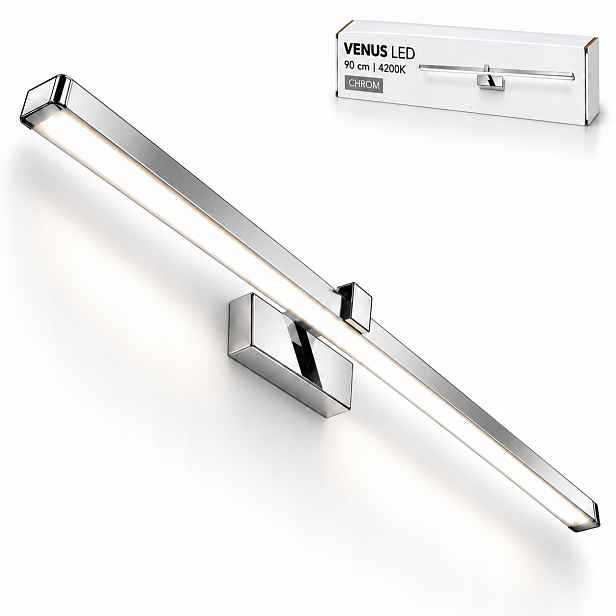 Lampa nad zrcadlo 90 cm Venus Led 18W chrom 1100lm neutrální barva 4200K