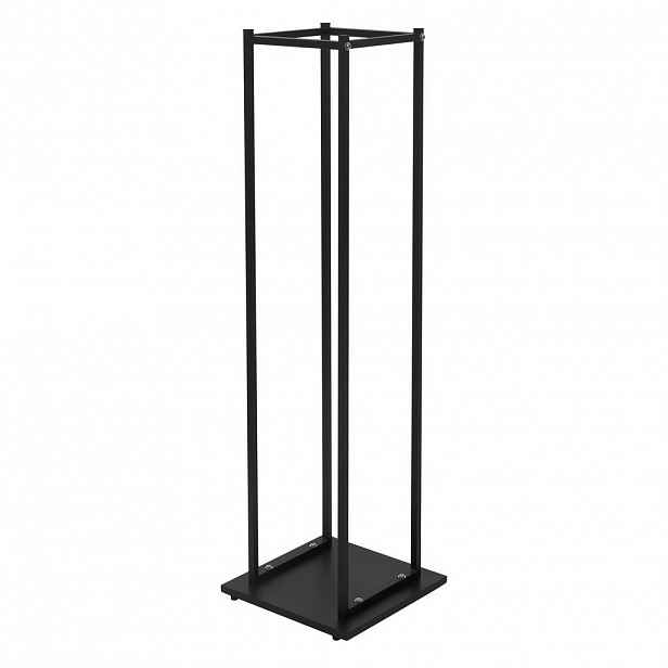 ML-DESIGN POLIČKA NA DŘEVO DO KRBU 33 x 115 x 33 cm, obdélníková, černá, z kovu, pro vnitřní i venkovní použití
