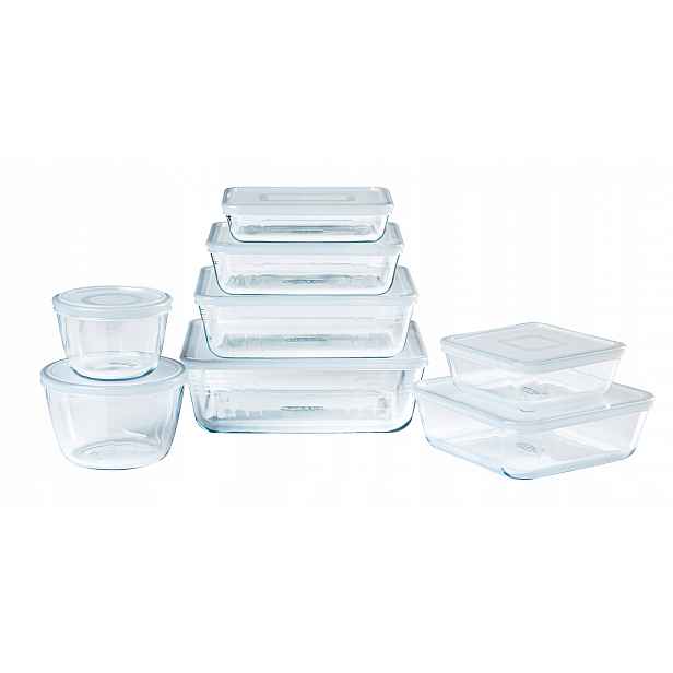 Nádobí žáruvzdorné Cook&Freez Pyrex sada 8 ks s víkem