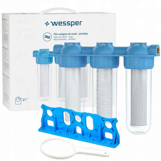 Wessper vodní filtr 1" 3stupňový pro celý dům předfiltrační vložky