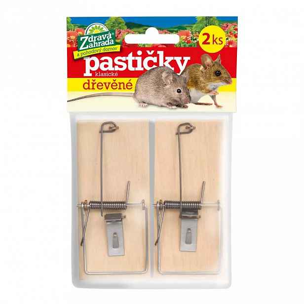 Zdravá zahrada - Pastička na myši dřevěná 2 ks