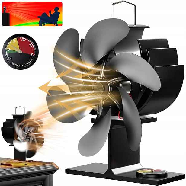 Teplovzdušný Krbový Ventilátor, Termoelektrický Větráček, Odolný