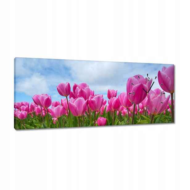 Hodiny 100x40 Tulipány na Valentýna
