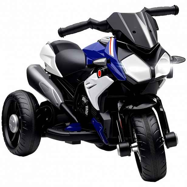 HOMCOM DĚTSKÝ ELEKTRICKÝ MOTOCYKL s hudbou, 3 km/h, pro děti ve věku 3–5 let