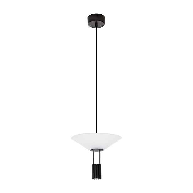 Matně černé hliníkové LED závěsné svítidlo se stínidlem z akrylového skla ø 22 cm Anafi – Nova Luce
