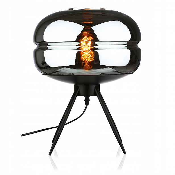 Moderní Designová Stolní Lampa Skleněná Noční Lampa E27 Loft Retro