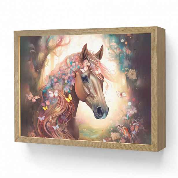 OnlyWow DOBÍJECÍ NOČNÍ LAMPIČKA Kůň - Příroda - Květiny - Motýli - Les 40x30 cm