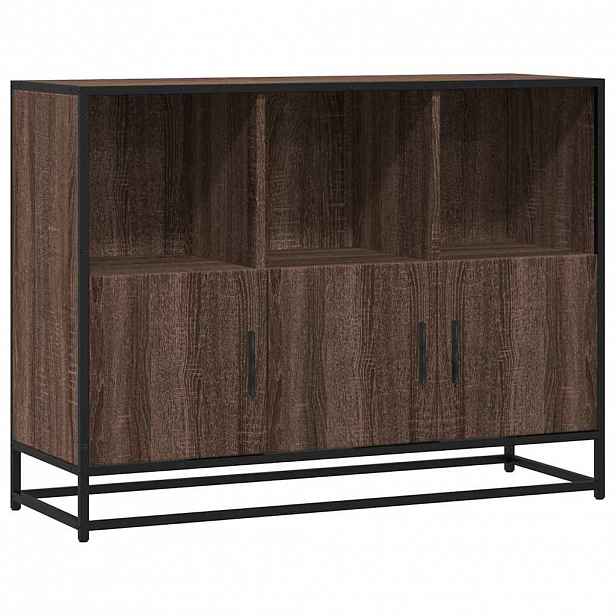 vidaXL Příborník hnědý dub 100x35x76 cm kompozitní dřevo