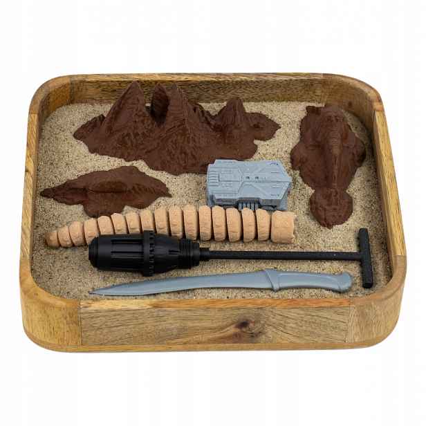 Zahrada Zen Mini Pouštní dřevěná planeta Si-Fi Sf 22 cm x 18,8 cm