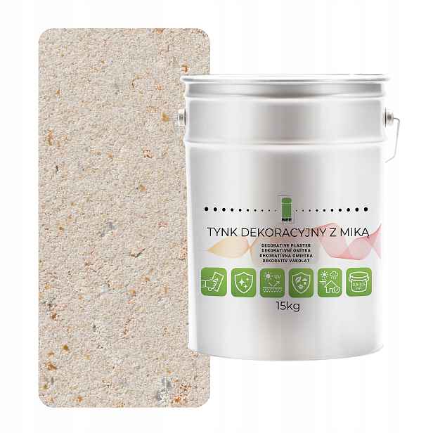 Dekorativní omítka béžová světlá s slídou Diamond Effect 15 kg Hydrofobní D805