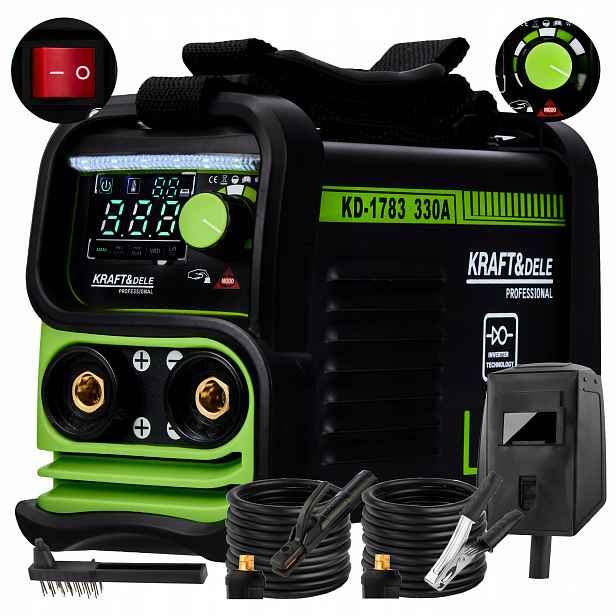 Invertorová Svářečka 330A LCD Mma Igbt Tig Lift Maska Kabely