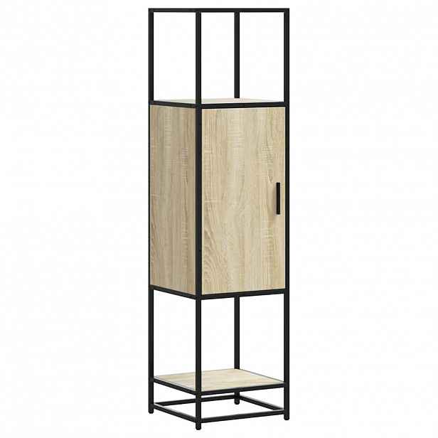 vidaXL Skříň highboard dub sonoma 35,5x35x139 cm kompozit a kov