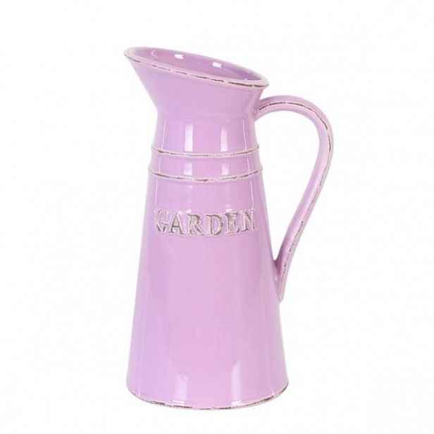Džbán/váza GARDEN 1 ucho keramika růžová 28cm