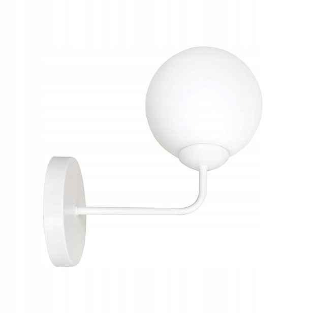 Nástěnná lampa Selbi K1 White bílá ocel lakovaná/sklo