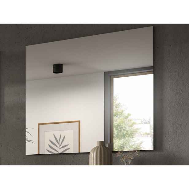 Nástěnné zrcadlo na šedém panelu Cano, 80x73 cm