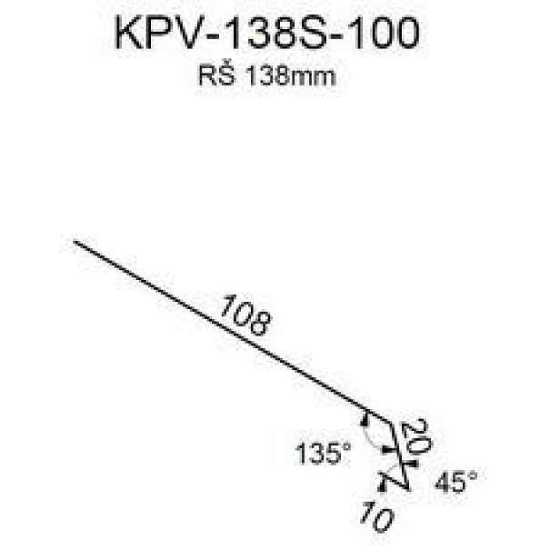 Okapnice DHV RS138S-135 SP25 RAL7035 0,50mm 2bm