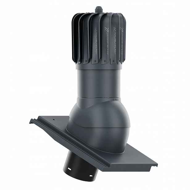 Rotační Větrací komín , podlouhlý, průměr 125 mm, Benders Carisma Antracit