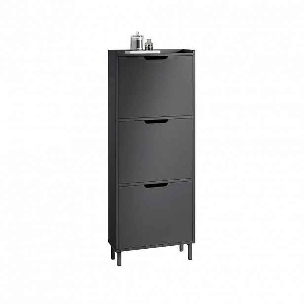SoBuy BOTNÍK se třemi zásuvkami 50x19x129cm Minimalistický