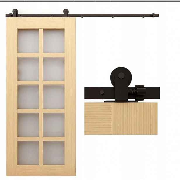 Systém pro posuvné dveře 152 cm černý