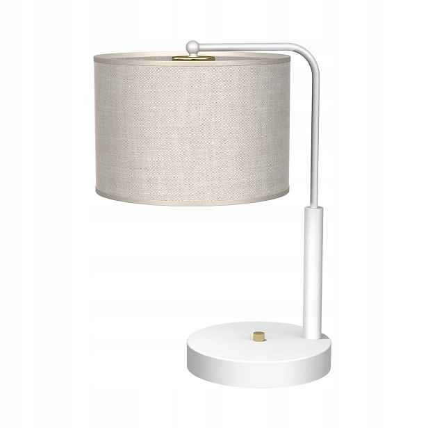 Kancelářská stolní lampa Milagro Lino MLP7502 E27 Dřevo Len Bílá