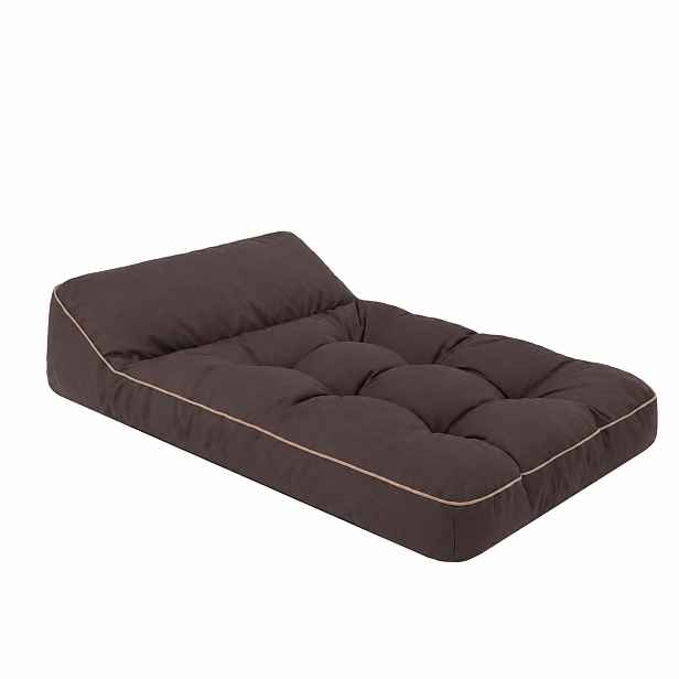 Matrace pro psy TARA se zvýšenou opěrkou hlavy hnědá M, L, XL Rozměr: M-80x52 cm