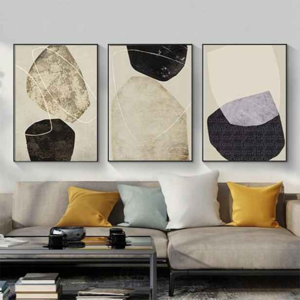 Plakát na plátně moderní minimalistický 60x90 cm 3 kusy abstraktní