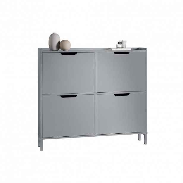 SoBuy BOTNÍK se 4 dveřmi 100x19x91cm Minimalistický