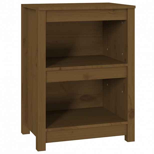 vidaXL Knihovna medově hnědá 50 x 35 x 68 cm masivní dřevo borovice
