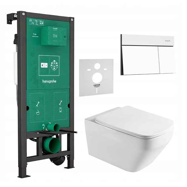 7v1 Wc Set Stelaz Hansgrohe iFrame Wc Mísa Imprese Tornado+tlačítko