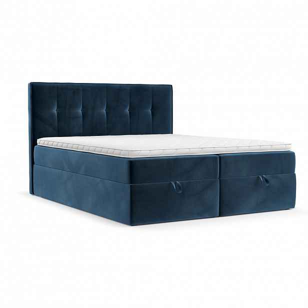 AltaBeds POSTEL BOXSPRING TIVRA 140/200 Tmavě modrá