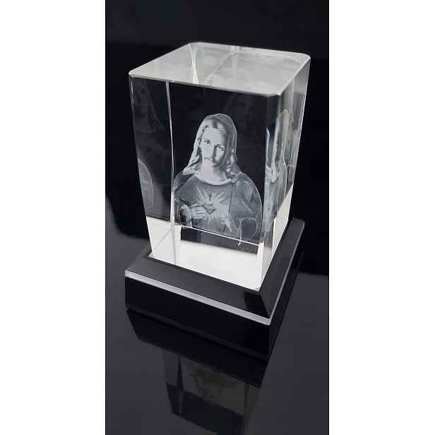 Křišťál 3D nápad na dárek suvenýr figurka výročí Ježíše Marie