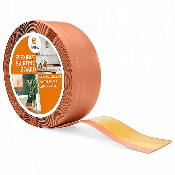 Pvc podlahová lišta samolepicí, soklová, 70/20 mm, cihlová, 25 m