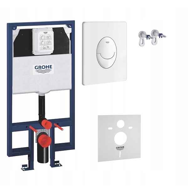 Kompletní podomítkový Wc set 5v1 – stojan Grohe Slim tlačítko